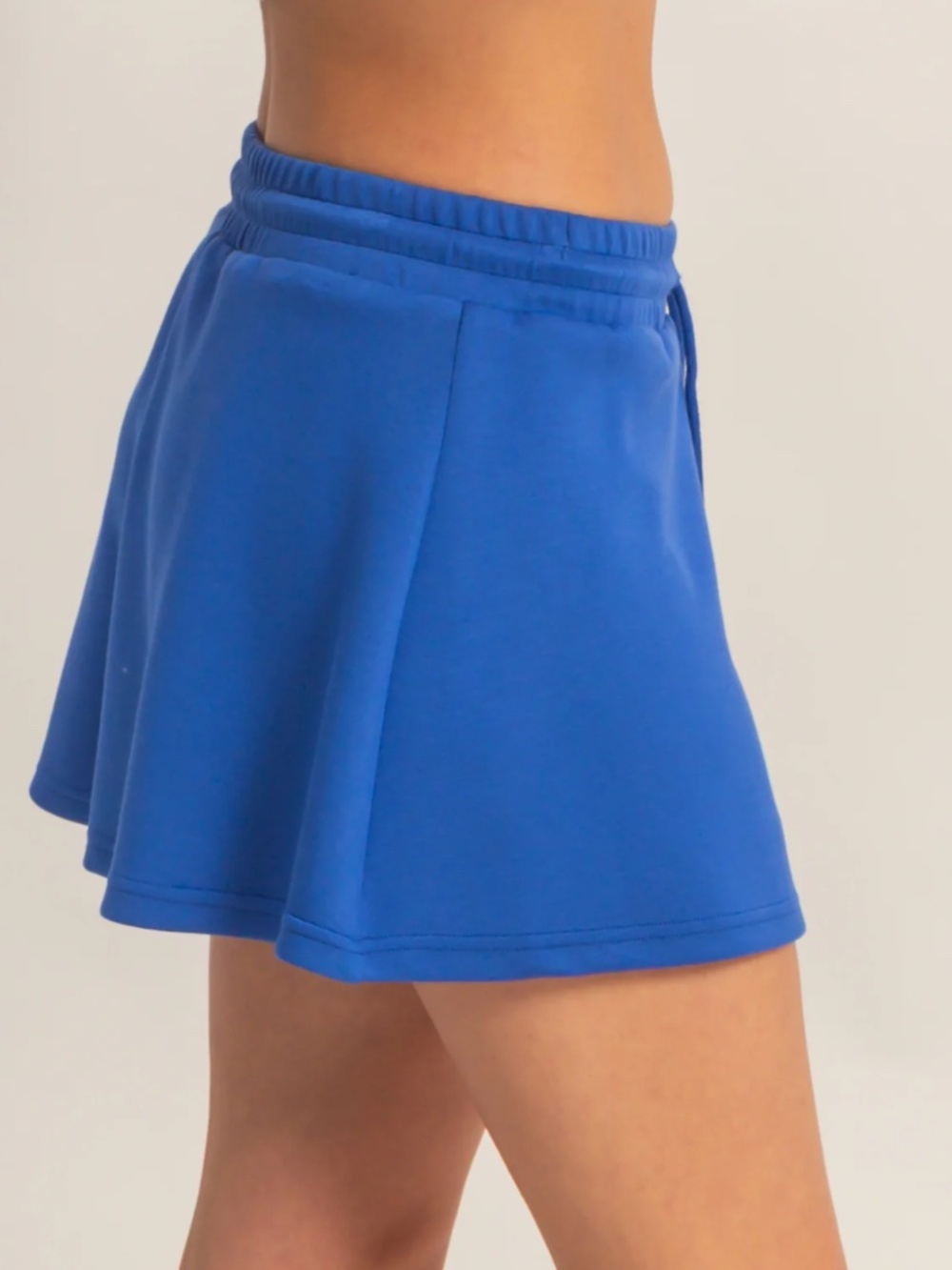 NEW Double Zero Cobalt Blue Wrap Front Elastic Waist Skort – Small - Picture 4 of 5